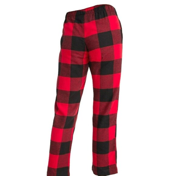 Womans Flannel Pants Red Black Buffalo Plaid Lounge Pajamas XXL JJ1710 - Picture 3 of 5